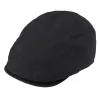 Valerio Black Linen Flat Cap - Traclet  Reference : 23641| Chapellerie Traclet