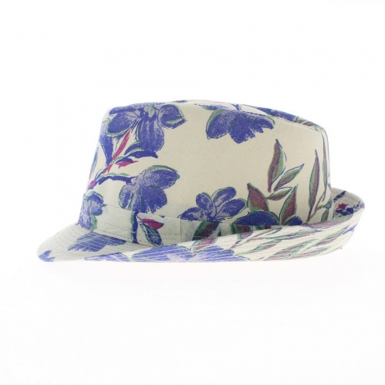Chapeau Fleurs bleu