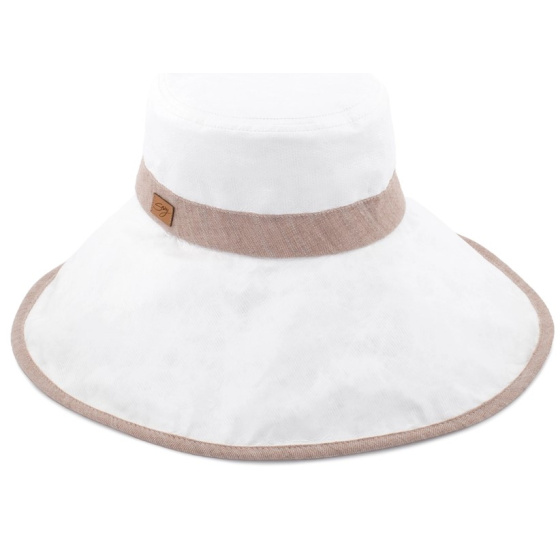 Capeline XXL D'été Blanc & Vieux Rose UPF 50+ - Soway