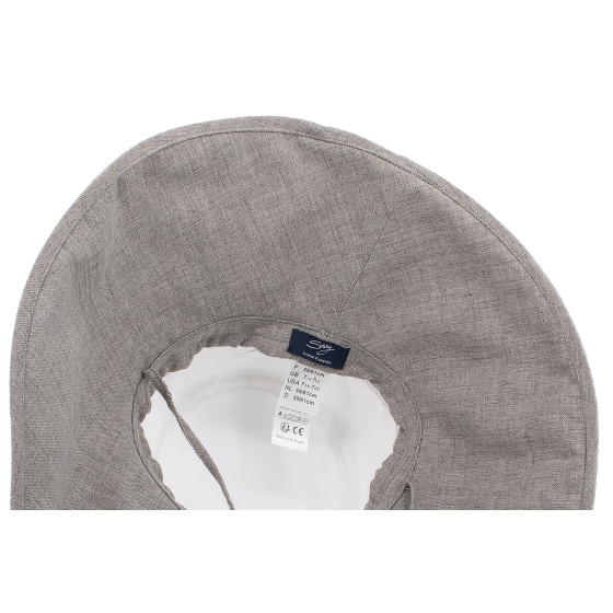 Capeline XXL D'été Blanc & Gris Souris UPF 50+ - Soway