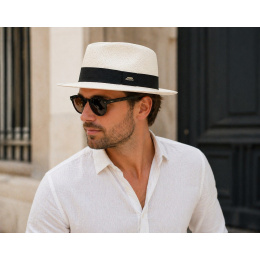 Classic Bleached Panama Fedora Hat - Traclet