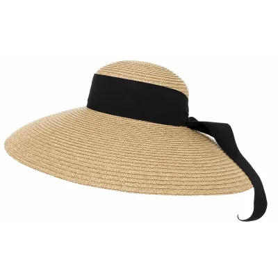 Anzio Wide Brim Natural Straw Sun Hat - Traclet Reference: 23672| Chapellerie Traclet