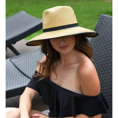 Large Brim Visor Cherish Beige - Traclet Reference: 23681| Chapellerie Traclet