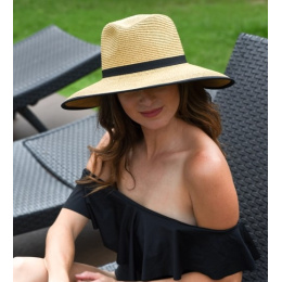 Large Brim Visor Cherish Beige - Traclet