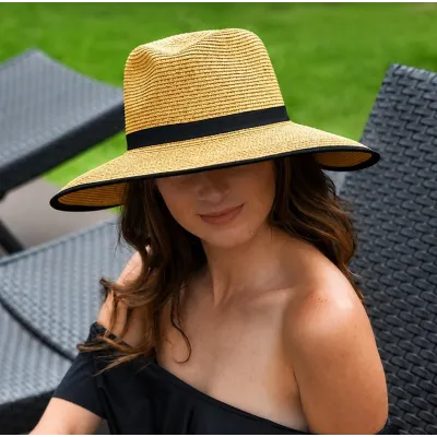 Large Brim Visor Cherish Camel - Traclet Reference: 23682| Chapellerie Traclet