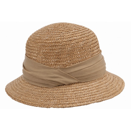 Calvi Sand Straw Cloche Hat - Seeberger