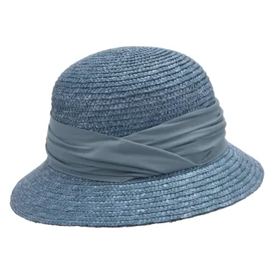 Chapeau Cloche Calvi Paille Carbon - Seeberger
