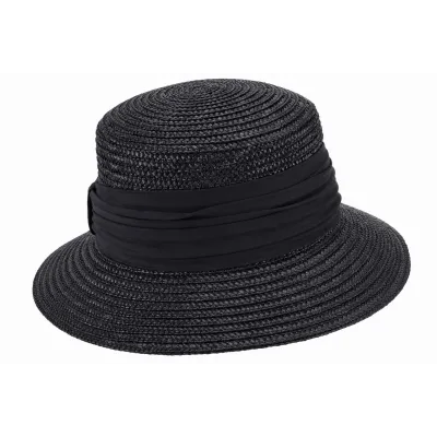 Chapeau Cloche Lilwenn Paille Noir - Seeberger