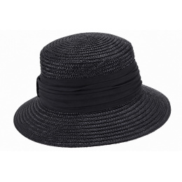 Lilwenn Straw Cloche Hat Black - Seeberger