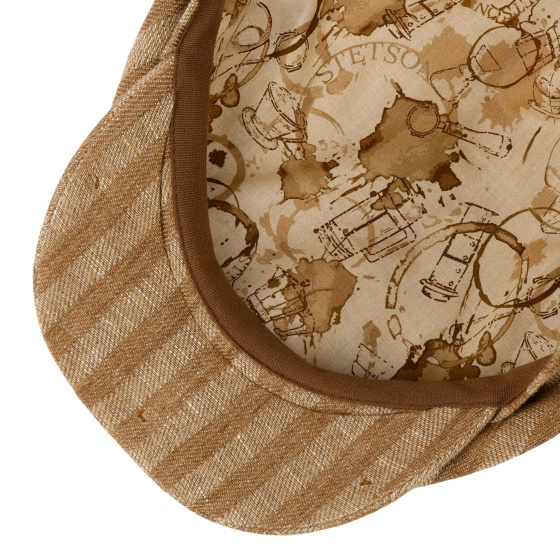 Ligurie Linen & Wool Beige Flat Cap - Stetson