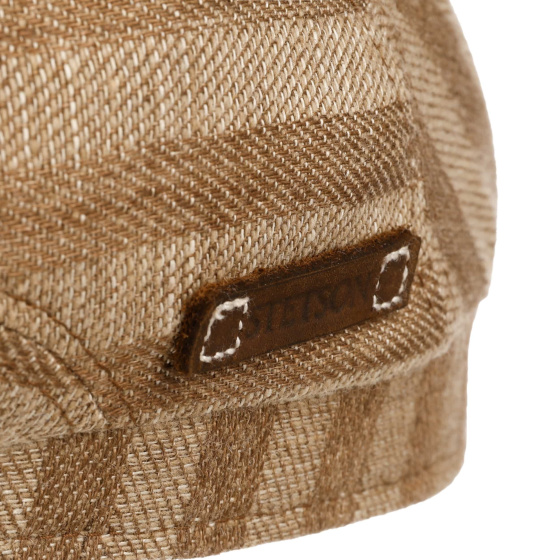 Ligurie Linen & Wool Beige Flat Cap - Stetson