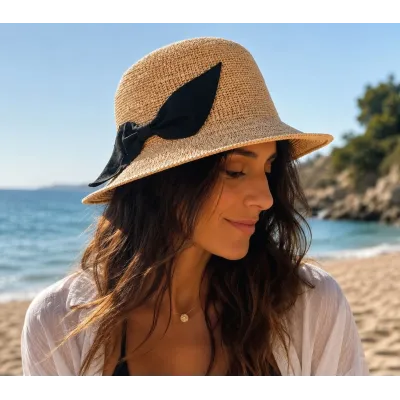 Venice Raffia Cloche Hat Venice - Traclet Reference: 23690| Chapellerie Traclet