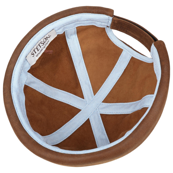 Bonnet Docker Catane Cuir Camel - Stetson