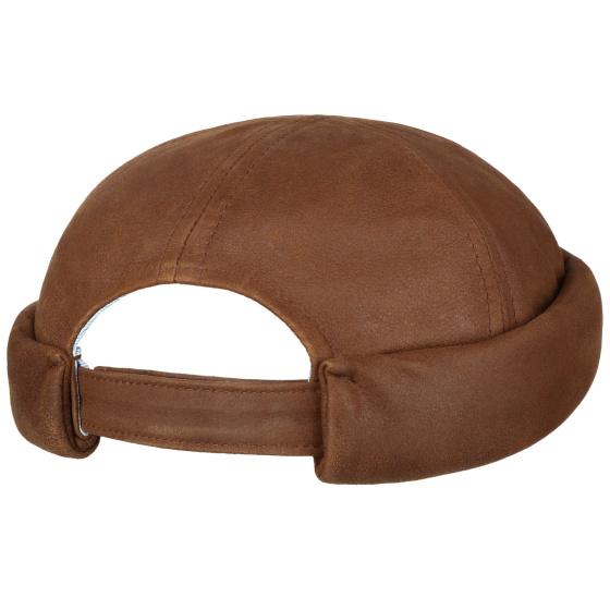 Bonnet Docker Catane Cuir Camel - Stetson