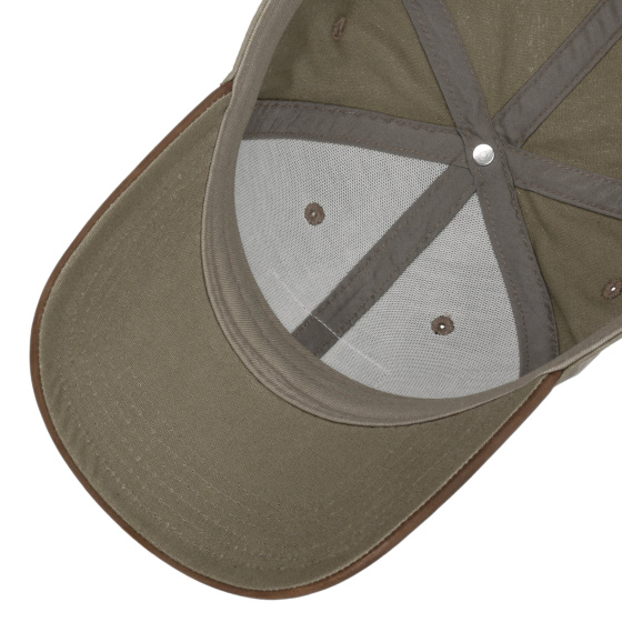 Cotton & Leather Green Baseball Cap UPF 40+ - Stetson
