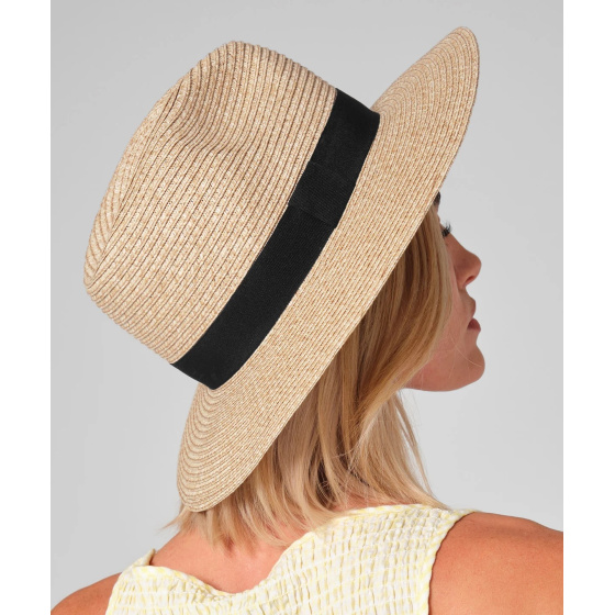 Chapeau Traveller Videle Paille Papier Camel - Traclet