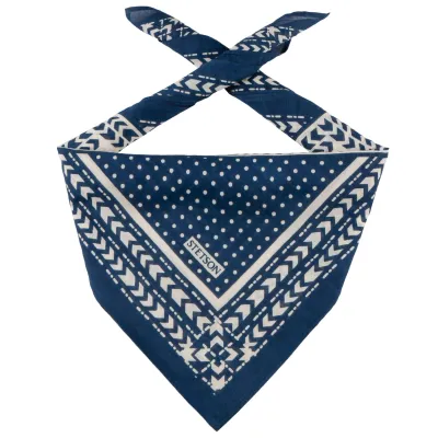 Bandana Abstract Geometric Coton Bleu - Stetson
