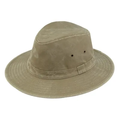Chapeau Safari Darwin Coton Beige Délavé UPF 50+ - Traclet