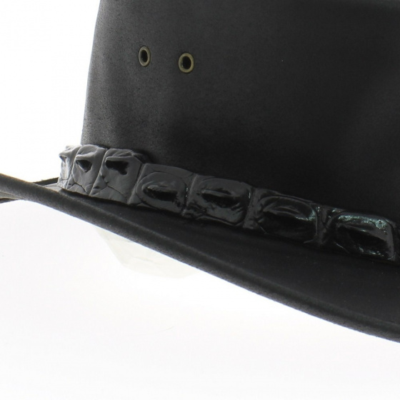 chapeau eureka en cuir de buffle