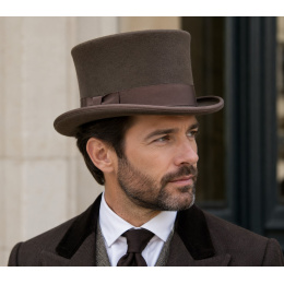 Mauro Brown Felt Top Hat - Traclet