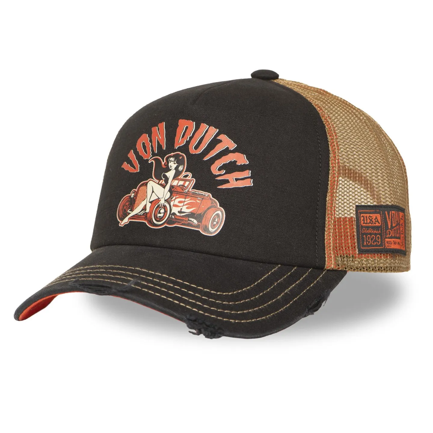 Vintage Pin-Up Rider Baseball Cap - Von Dutch Reference: 23731| Chapellerie Traclet