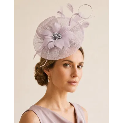 Zita Pearl Grey Ceremony Hat - Traclet Reference: 23733| Chapellerie Traclet