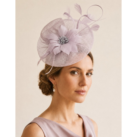 Zita Pearl Grey Ceremony Hat - Traclet