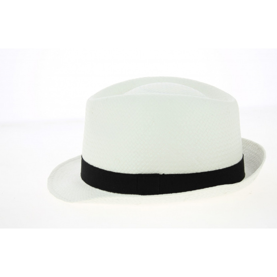 Trilby Hat Scapello White Paper Straw - Traclet