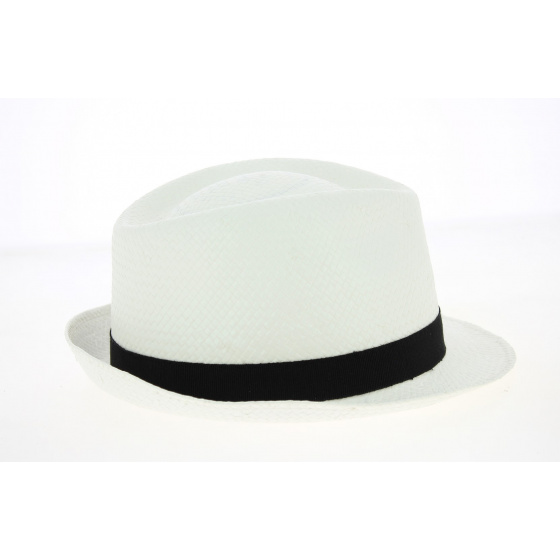 Trilby Hat Scapello White Paper Straw - Traclet