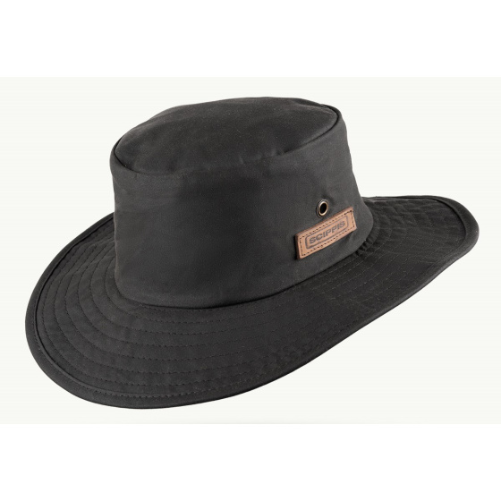 Chapeau Traveller De pluie Le Jack Coton Noir - scippis - Traclet