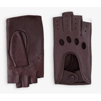 Mitaines De Conduite Femme Cuir Marron - Glove Story