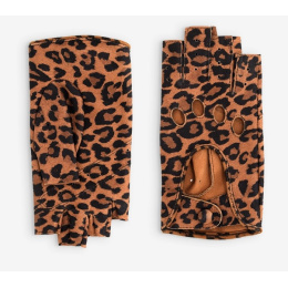 Mitaine / Gants De Conduite Cuir Léopard - Traclet