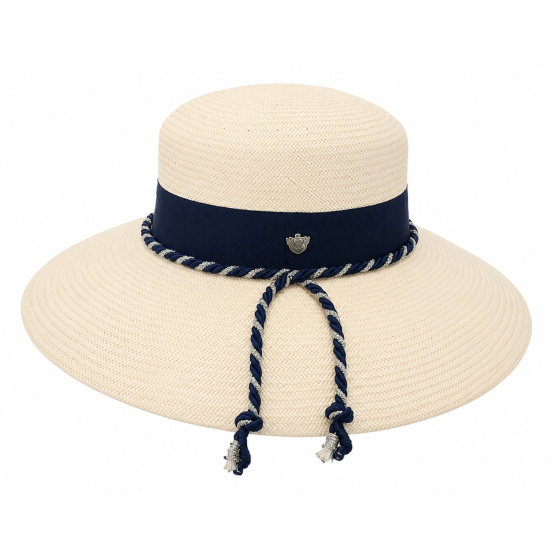 Océane White Paper Straw Cloche Capeline Hat - Traclet