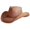 Hollywood Traveller Camel Leather Hat - American Hat Makers Reference: 23748| Chapellerie Traclet