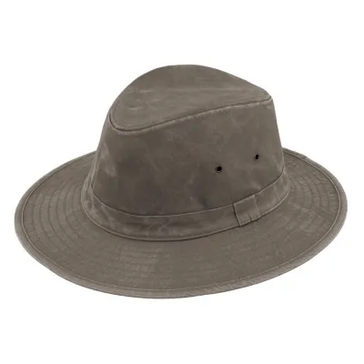 Chapeau Safari Darwin Coton Marron Délavé UPF 50+ - Traclet