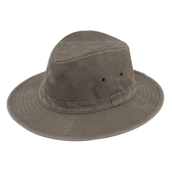 Darwin Safari Hat Washed Brown Cotton UPF 50+ - Traclet