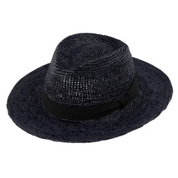 Chapeau Traveller Dolphy Paille Noir - Traclet
