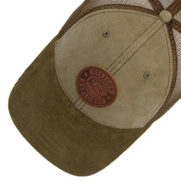Leather Patch Olive Baseball Cap - Stetson
