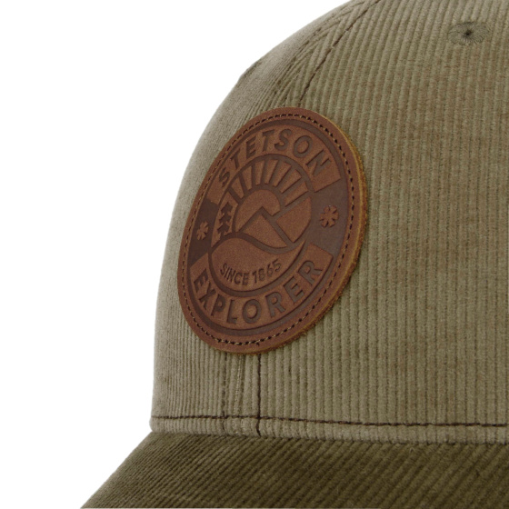 Casquette Baseball Leather Patch Olive - Stetson