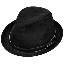 Chapeau Trilby Cuir Balmoral Noir