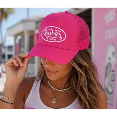 Women's Baseball Cap Love Pink - Von Dutch Reference: 17789| Chapellerie Traclet