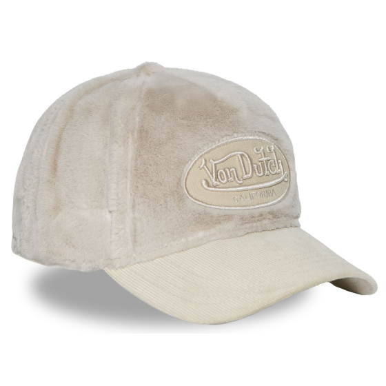 Casquette Baseball Snow Corduroy Crème - Von Dutch