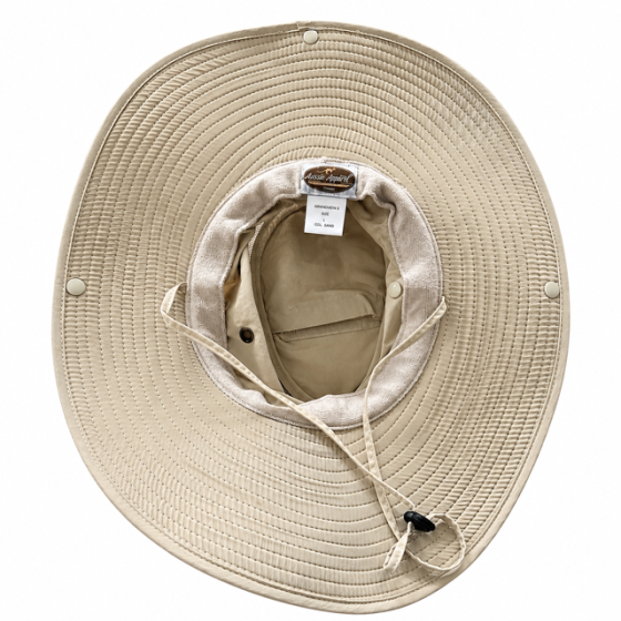 Chapeau Grand Bord ups 50+ Traveller Outdoor Bello Beige Sable - Aussie Apparel