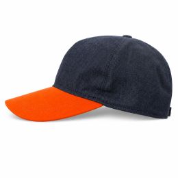 Casquette baseball jean et orange