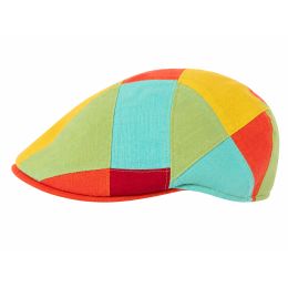Casquette plates multicolore géométrique