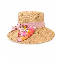 Chapeau cloche femme  de paille beige
