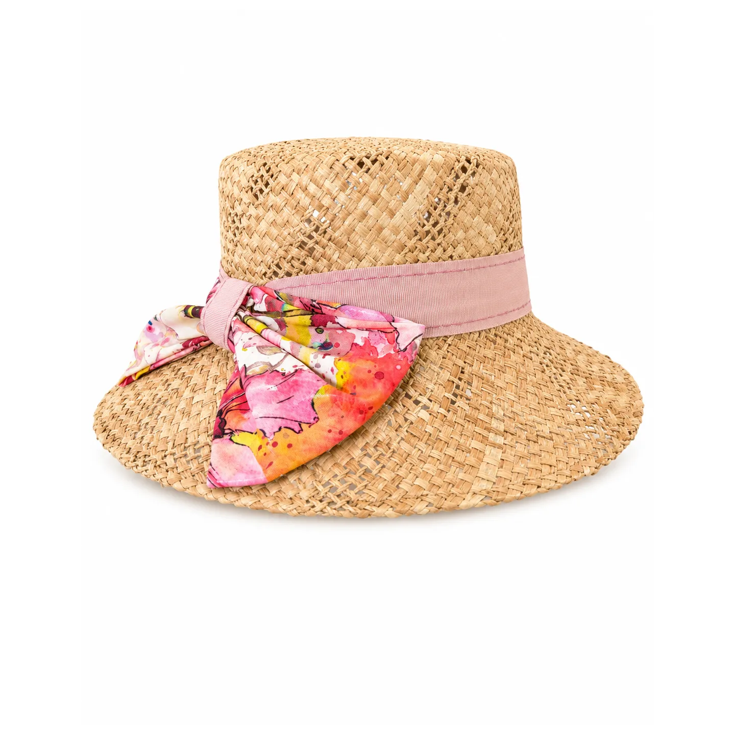 Chapeau cloche femme  de paille beige