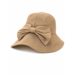 Capeline femme en tissu noeud décoratif