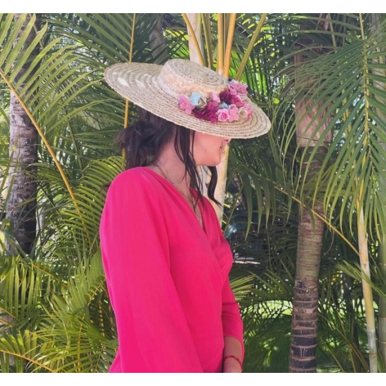 Chapeau Provençal Pamela Paille Naturelle - Traclet