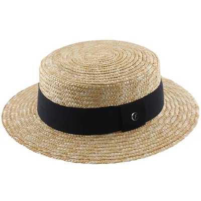 Venice Natural Straw Boater - Fléchet Reference: 24022| Traclet Hat Shop